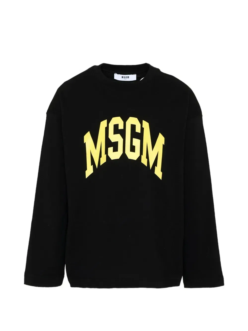 Футболка с длинным рукавом и логотипом Msgm Kids, черный