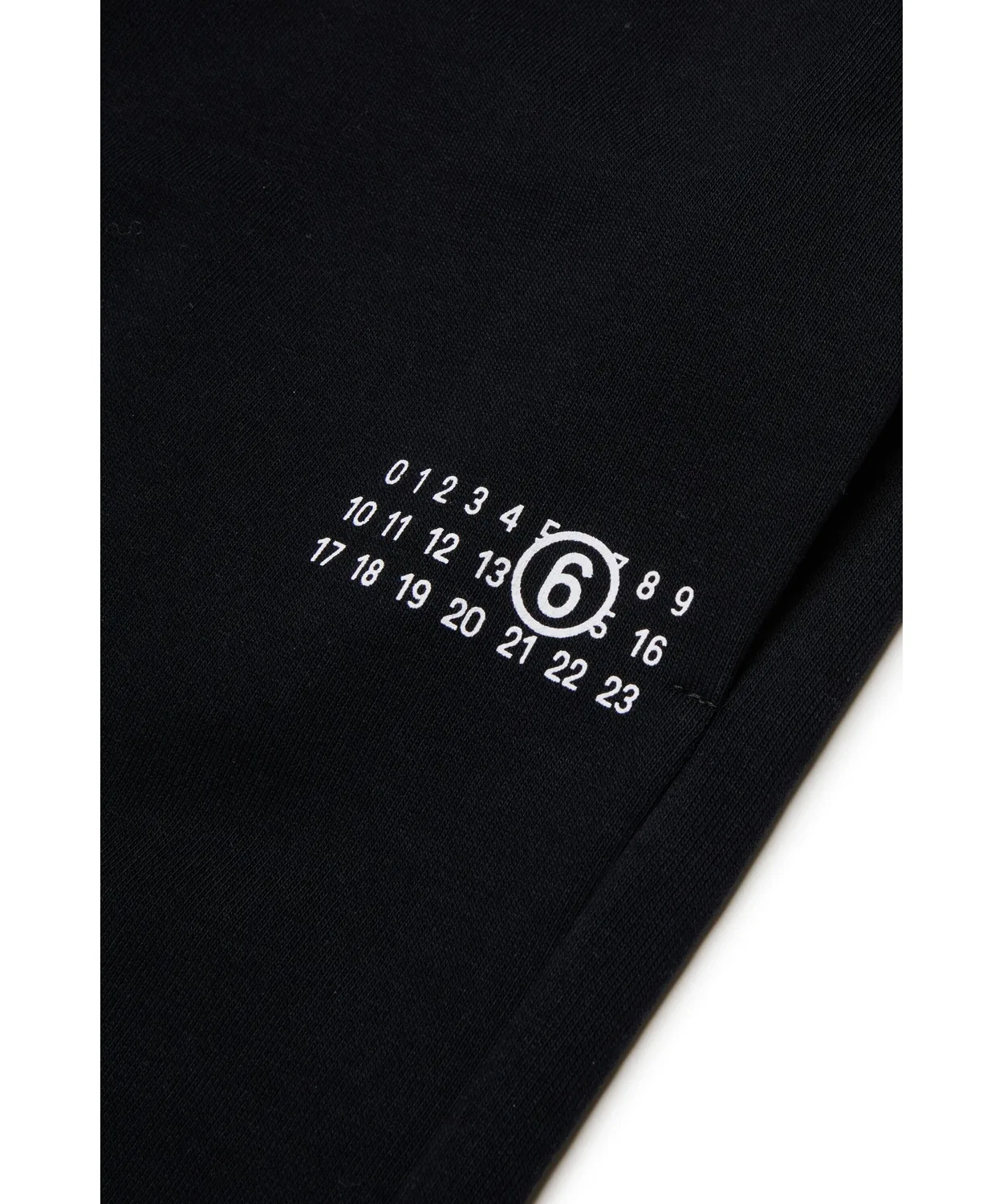 Детские спортивные штаны из хлопка с принтом и брендовым логотипом MM6 Maison Margiela, Black — фото 4