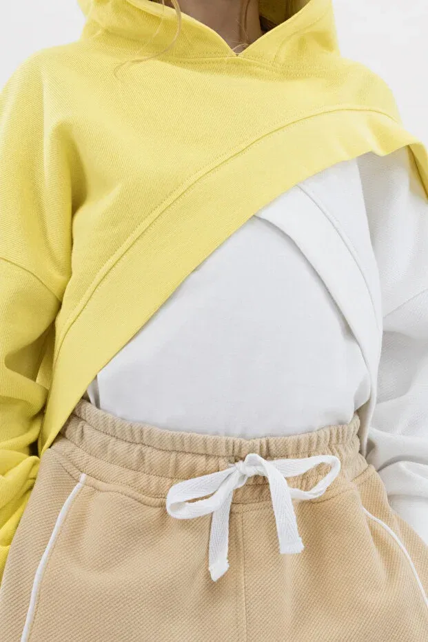 Детские свитшот для девочек асимметричный Panço, Yellow — фото 2