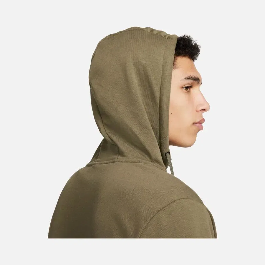 Спортивная куртка-худи с капюшоном Nike Dri Fit Hoodie Fleece Training CZ6376, Хаки — фото 4