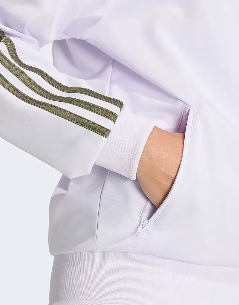 Спортивная куртка Adidas Originals Firebird свободного кроя, замороженный фиолетовый/оливковый — фото 3