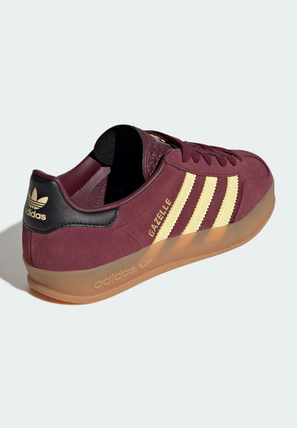 Кроссовки Gazelle indoor j унисекс Adidas Originals, Maroon Almost Yellow Gold Metallic — фото 4
