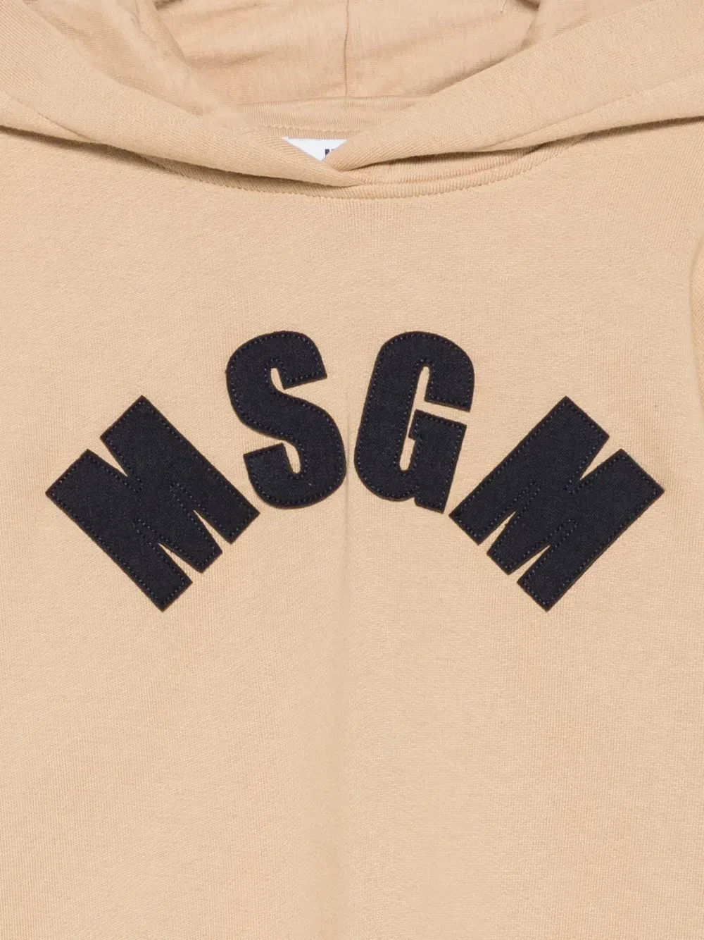 Худи с нашивкой-логотипом Msgm Kids, бежевый — фото 3
