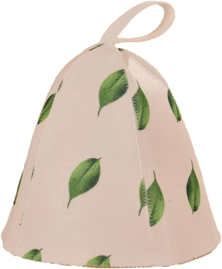 Шапочка для душа из фетра, RANRAO, 1 шт, 70x23 см, Green Leaves
