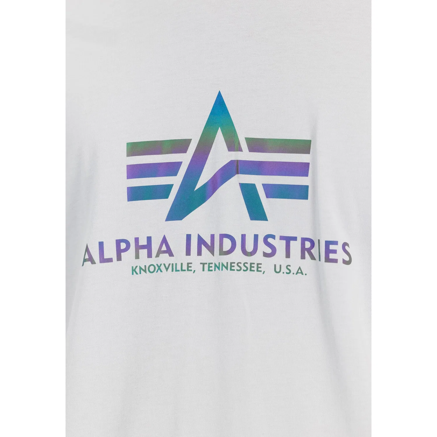 Детская футболка с отражающим принтом Alpha Industries, Pastel Grey — фото 4