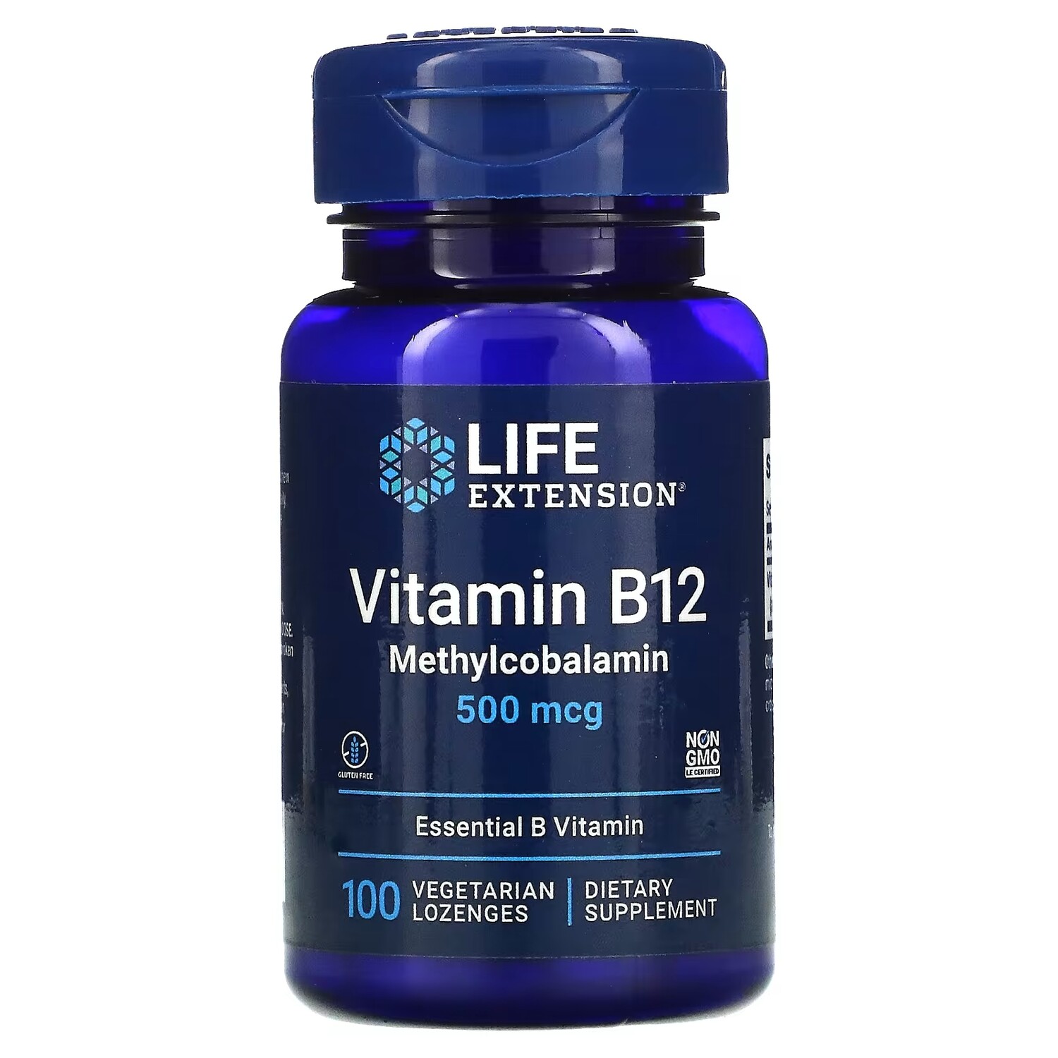 

Витамин B12 Life Extension, 100 пастилок