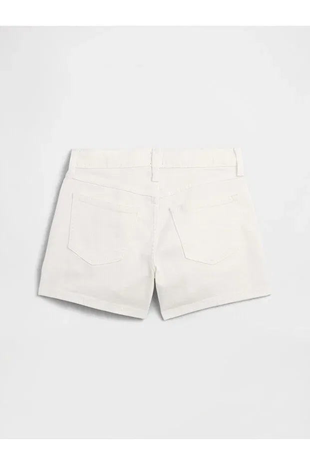 Детские шорты для девочек с принтом Gap, White-000 — фото 3