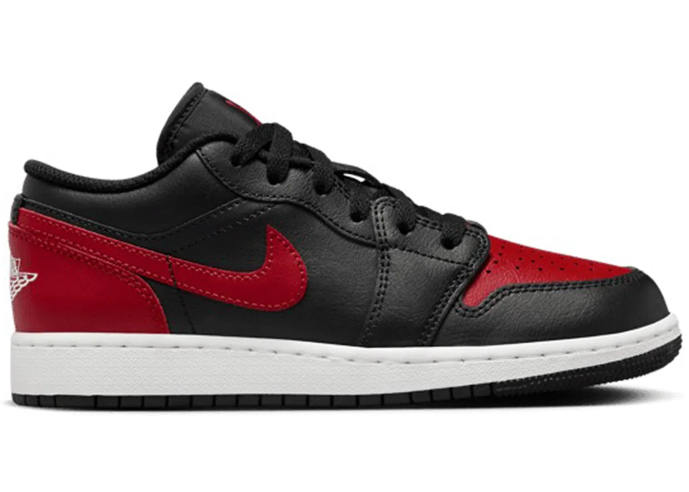 Детские кроссовки Lifestyle Jordan 1 Low Bred Twist Jordan, Black/Varsity Red-Summit White