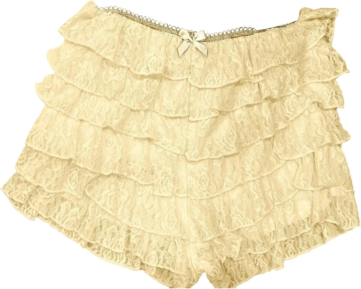 Женские рюшечные шорты Y2K Lolita Bloomers, Yellow — фото 3