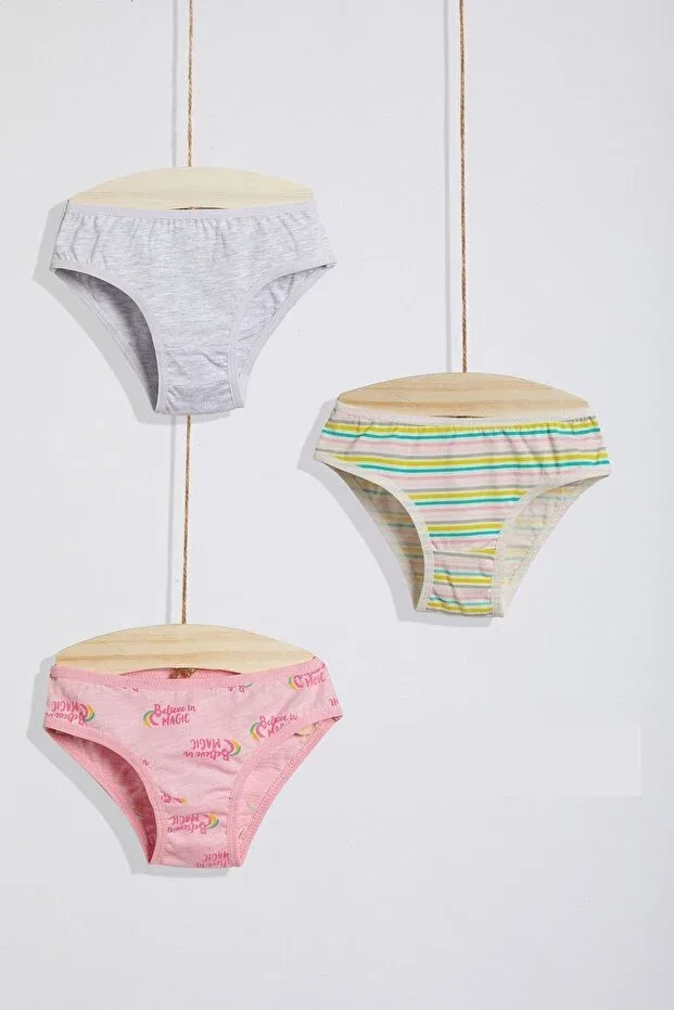 Детский комплект трусов для девочек с полосками Wogi Baby, Multicolor