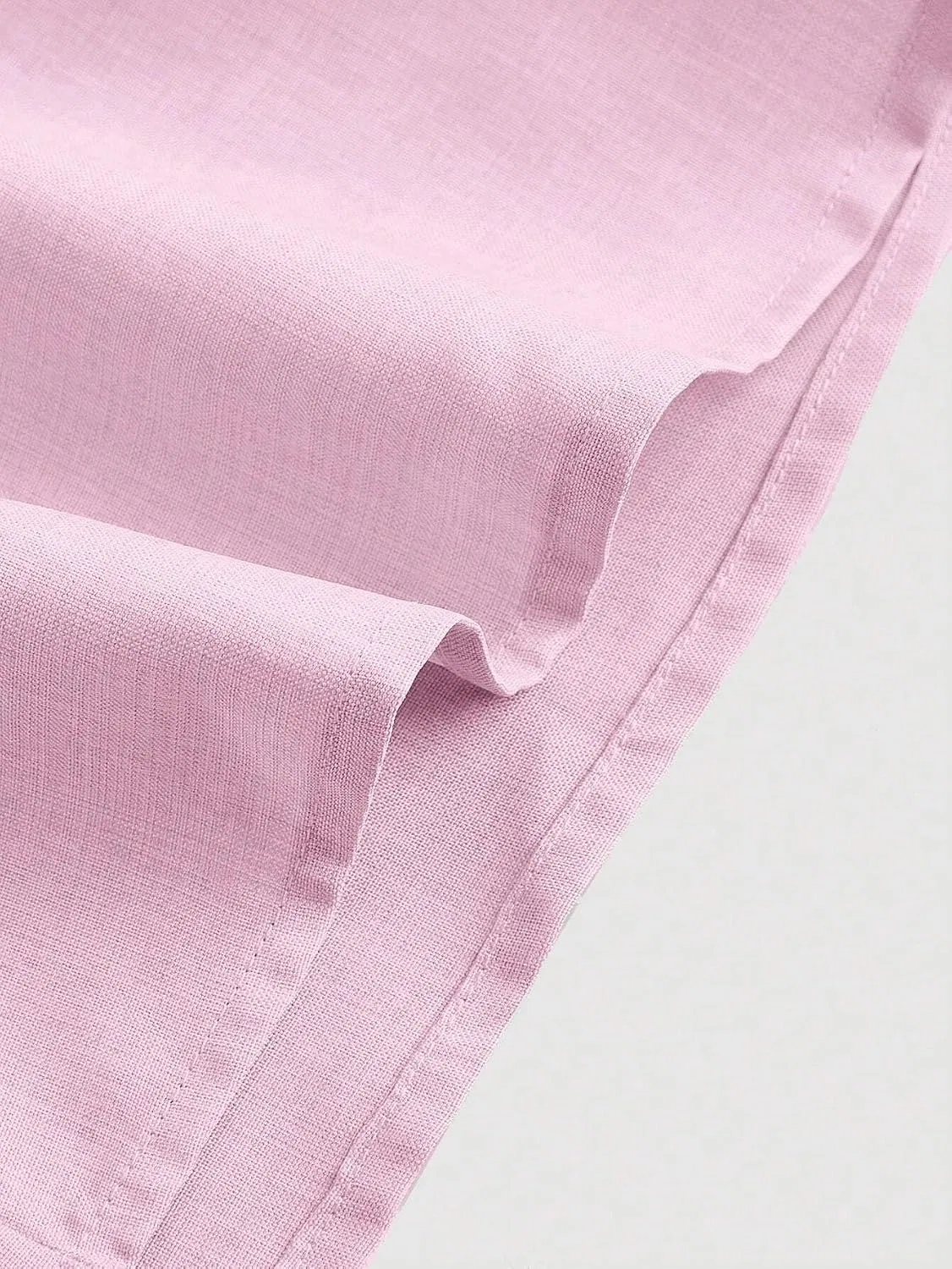 Женское элегантное платье миди A-силуэта V-образным вырезом, Pink — фото 4