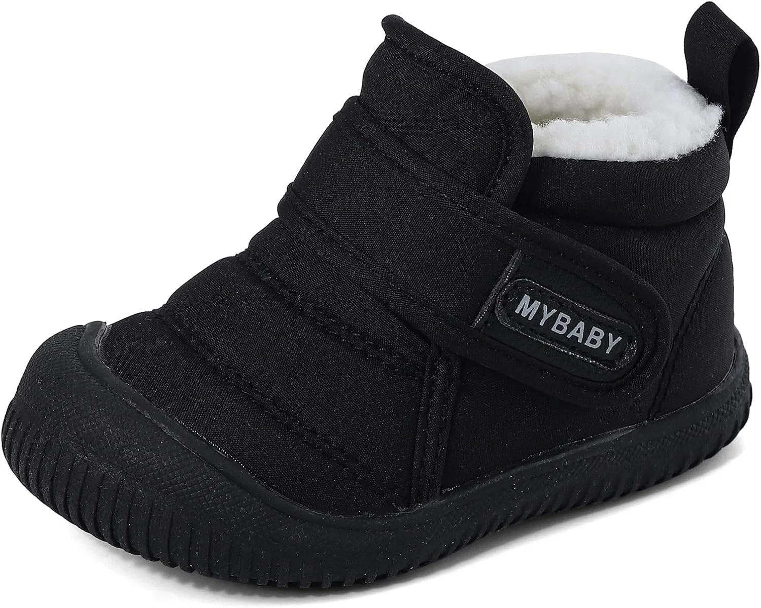 Детские зимние ботинки для мальчиков и девочек с тёплой подкладкой RAYORISA, Black