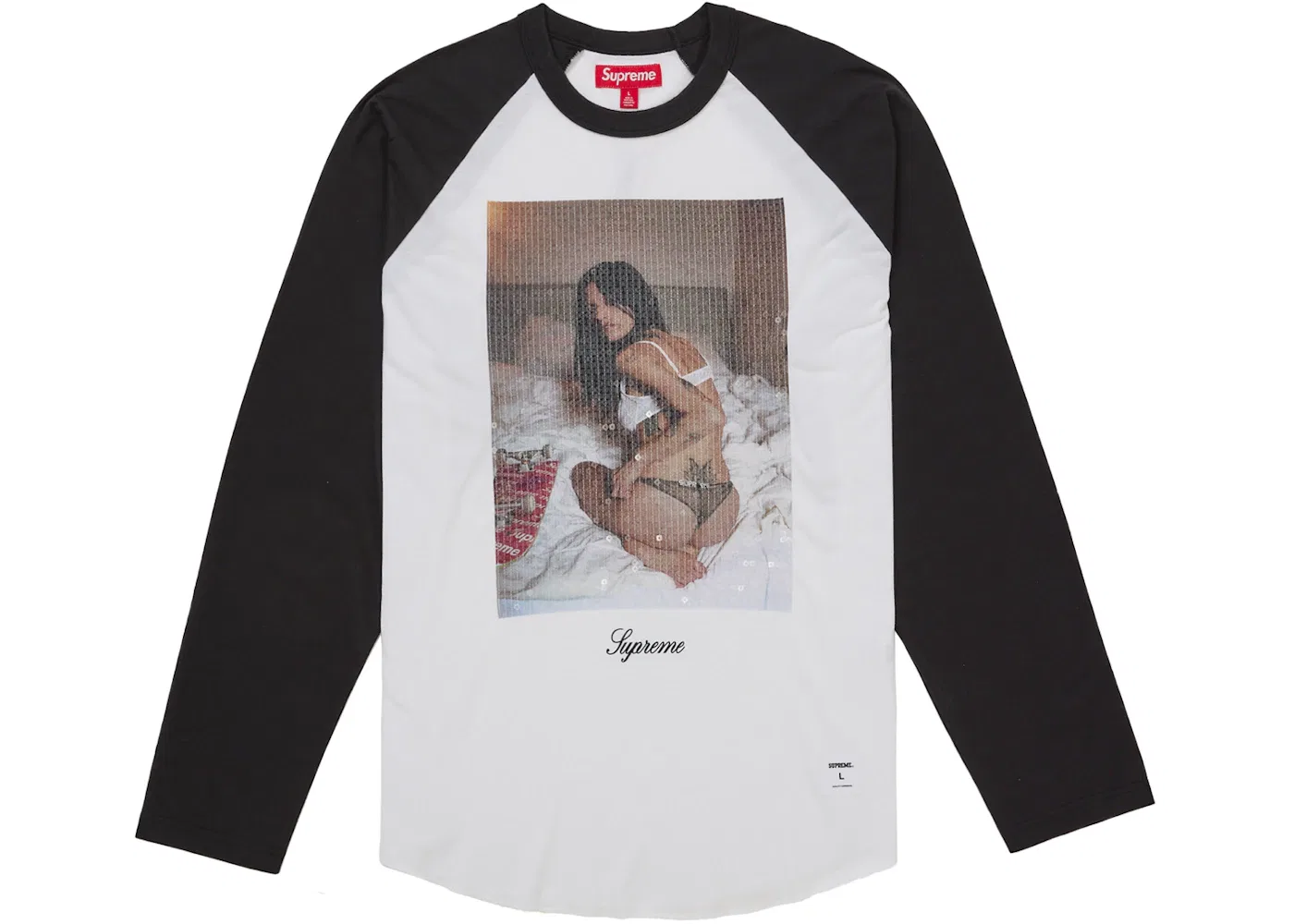 Мужской топ с принтом и рукавом реглан Larry Clark Sequin Raglan L/S Supreme, черный