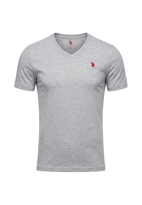 Футболка с V-образным вырезом Usriider 2 pack Basic T-shirt U.S. Polo Assn., grau-schwarz, черный/серый — фото 2