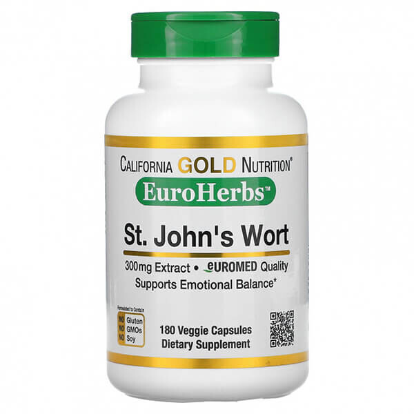 

Экстракт зверобоя California Gold Nutrition 300 мг, 180 капсул