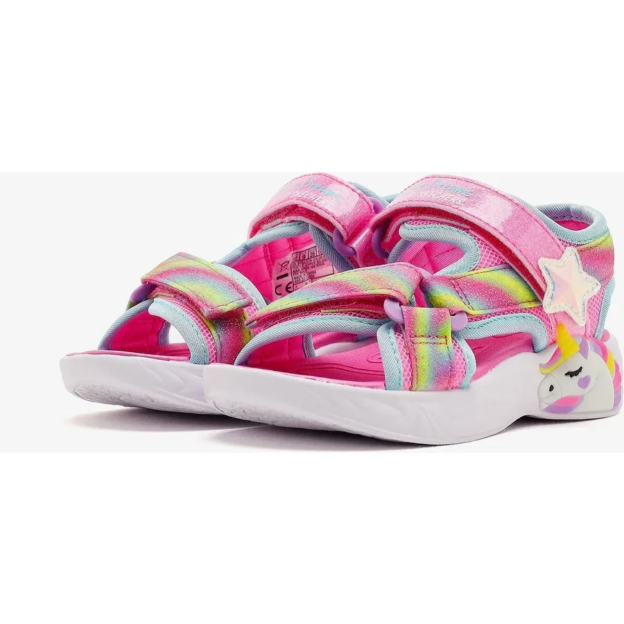 Сандалии с подсветкой Unicorn Dreams Skechers, Розовый — фото 4