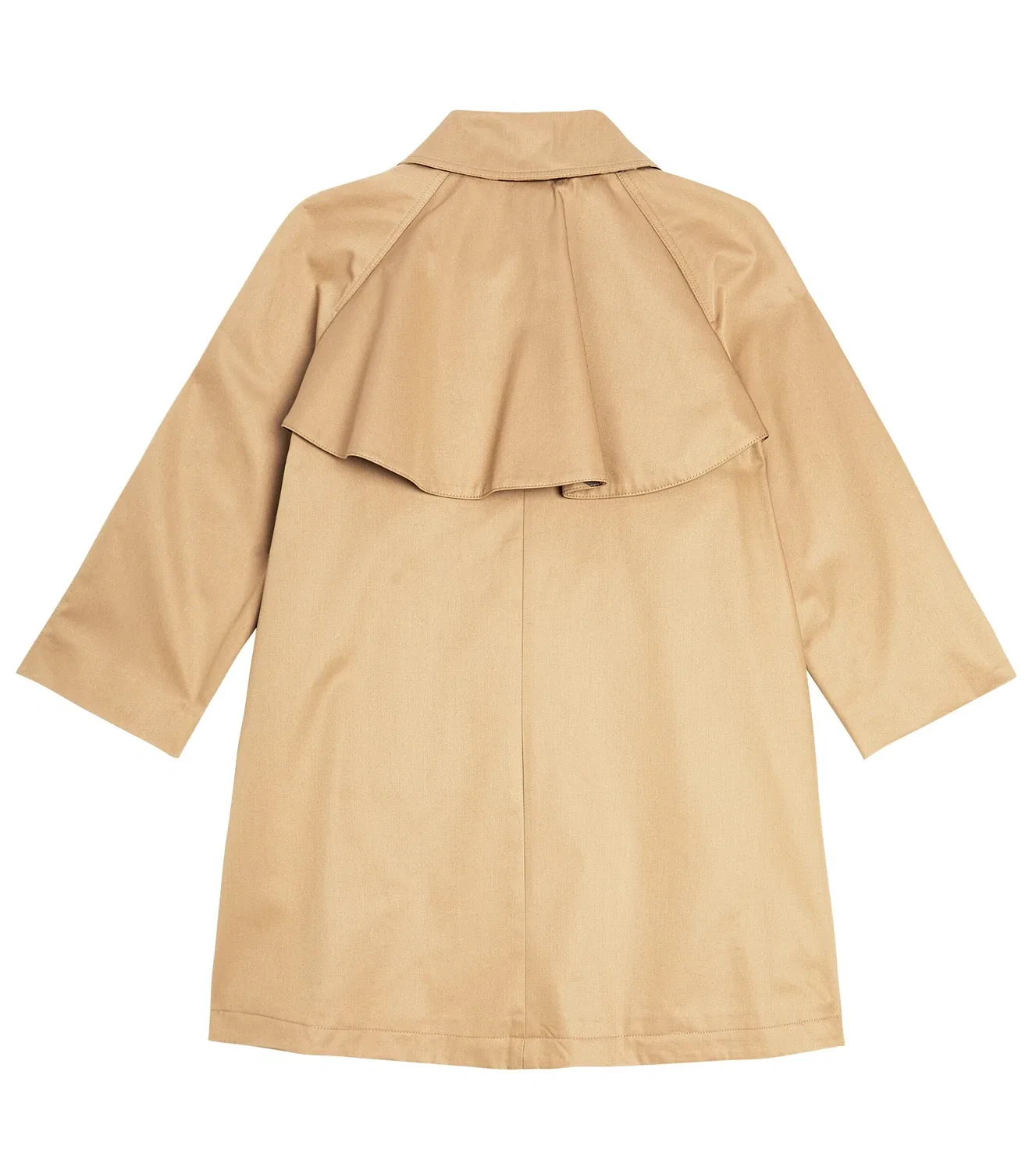 Тренч из хлопкового габардина Burberry Kids, бежевый — фото 4
