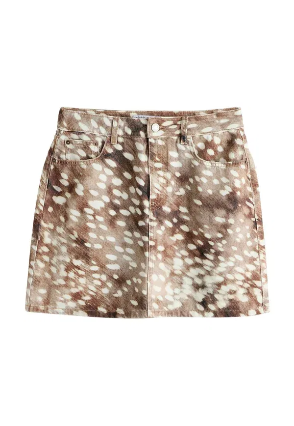 Юбка джинсовая A-line skirt Next, Animal Deer Print — фото 4