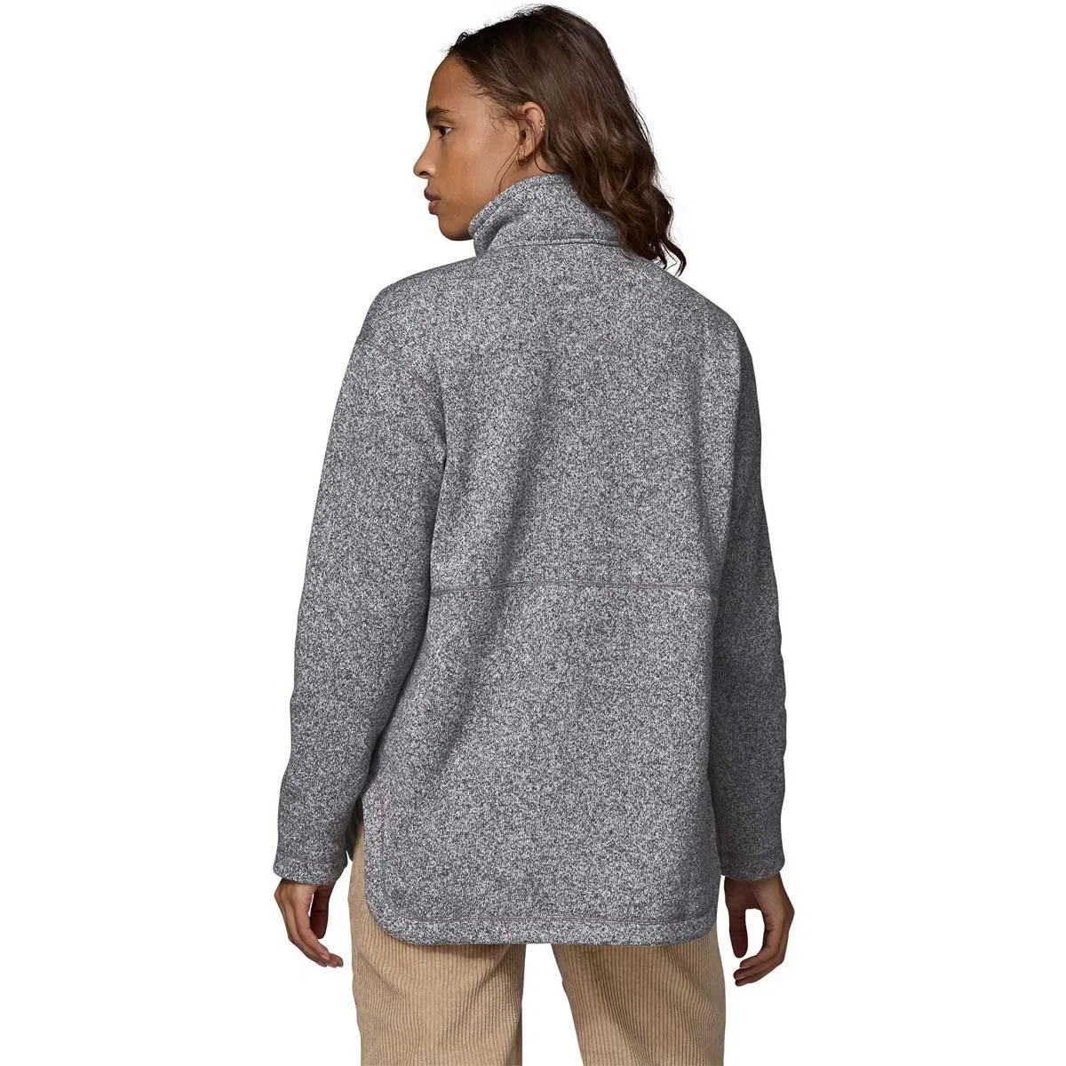 Свитшот женский из флиса с полузамком, модель Better Sweater Oversized, Patagonia, Birch White — фото 2