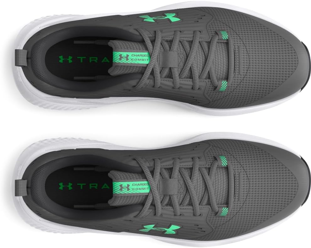 Кроссовки Under Armour Men's Charged Commit Trainer 4, (104) Castlerock/Anthracite/Vapor Green — фото 4