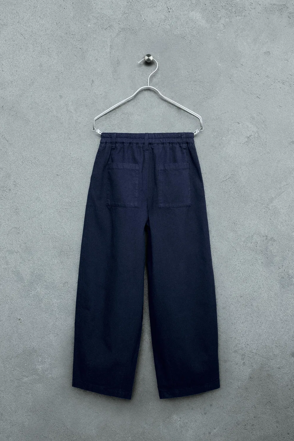 STORIESZ - Свободные брюки из хлопка и льна с вытачками ZARA, Bluish — фото 2