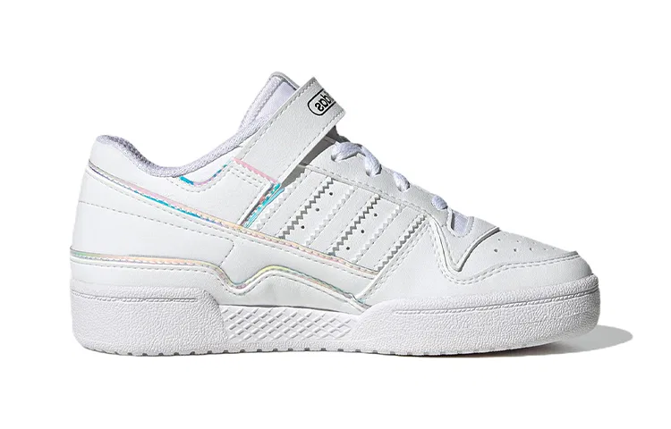 Детские кроссовки для скейтбординга с низким верхом FORUM Low White Adidas Originals, Белый — фото 3