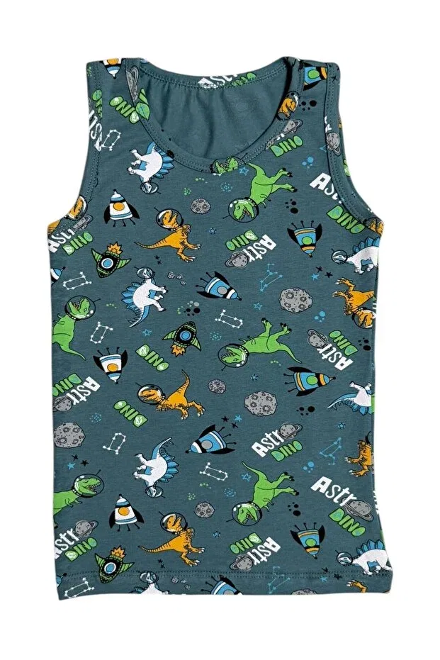 Детский комплект нижнего белья для мальчиков хлопковый Elmas Kids, Green — фото 4