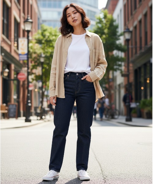 [LEVI'S] [Истоки денима] 501 Одноразовая стирка и полоскание 00501-1484 Прямые джинсы из денима, которые можно разносить — фото 2