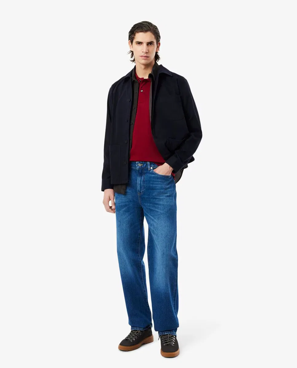 Рубашка с коротким рукавом, Polo Original Corte Clásico, Lacoste, бордовый — фото 4