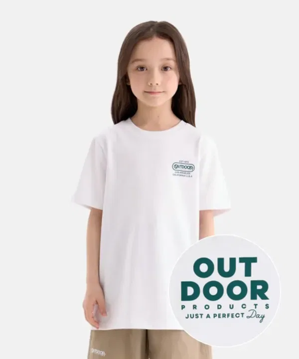 Футболка с коротким рукавом Outdoor Products Kids, офф-вайт — фото 2
