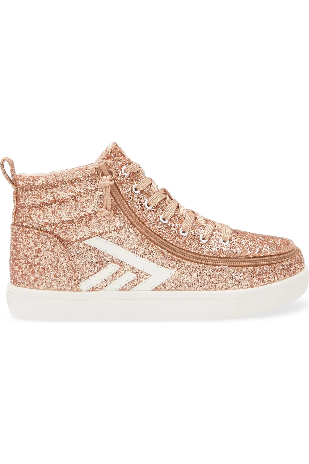 Кроссовки детские с блестками Billy Classic Glitter High Top BILLY Footwear, Rose Gold — фото 3