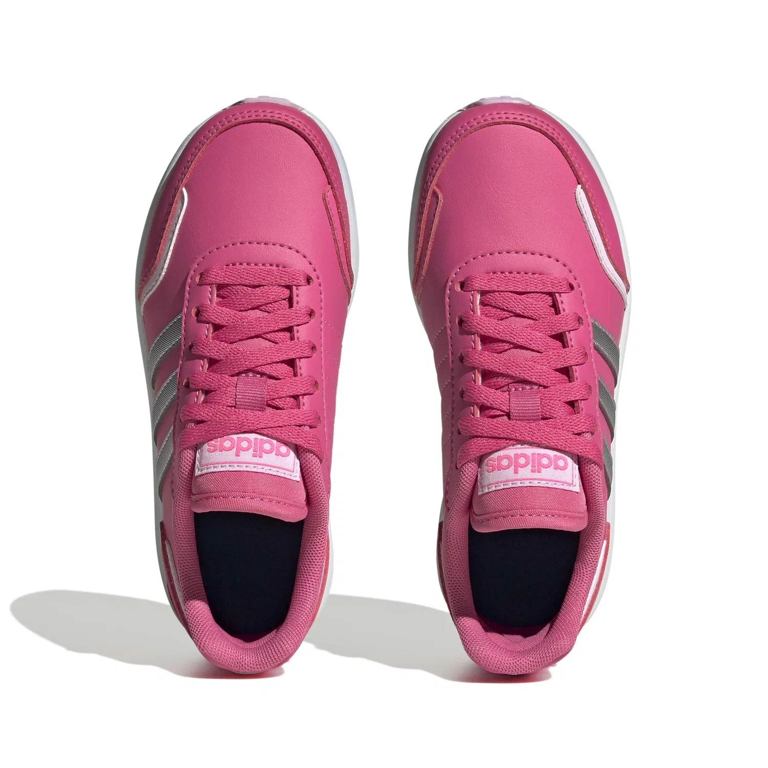 Детские кроссовки для активного отдыха с синтетическим верхом Adidas, Pulse Magenta Silver Met Orchid Fusion — фото 2