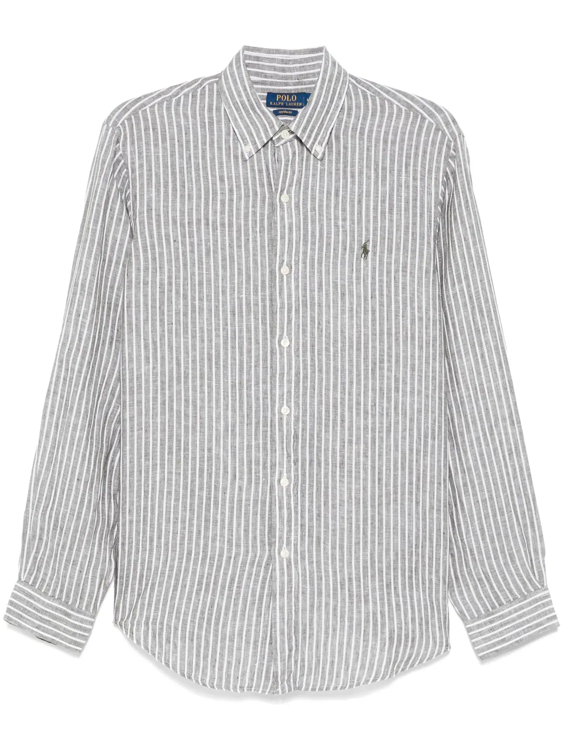 Рубашка в полоску, 100% лен Polo Ralph Lauren, зеленый