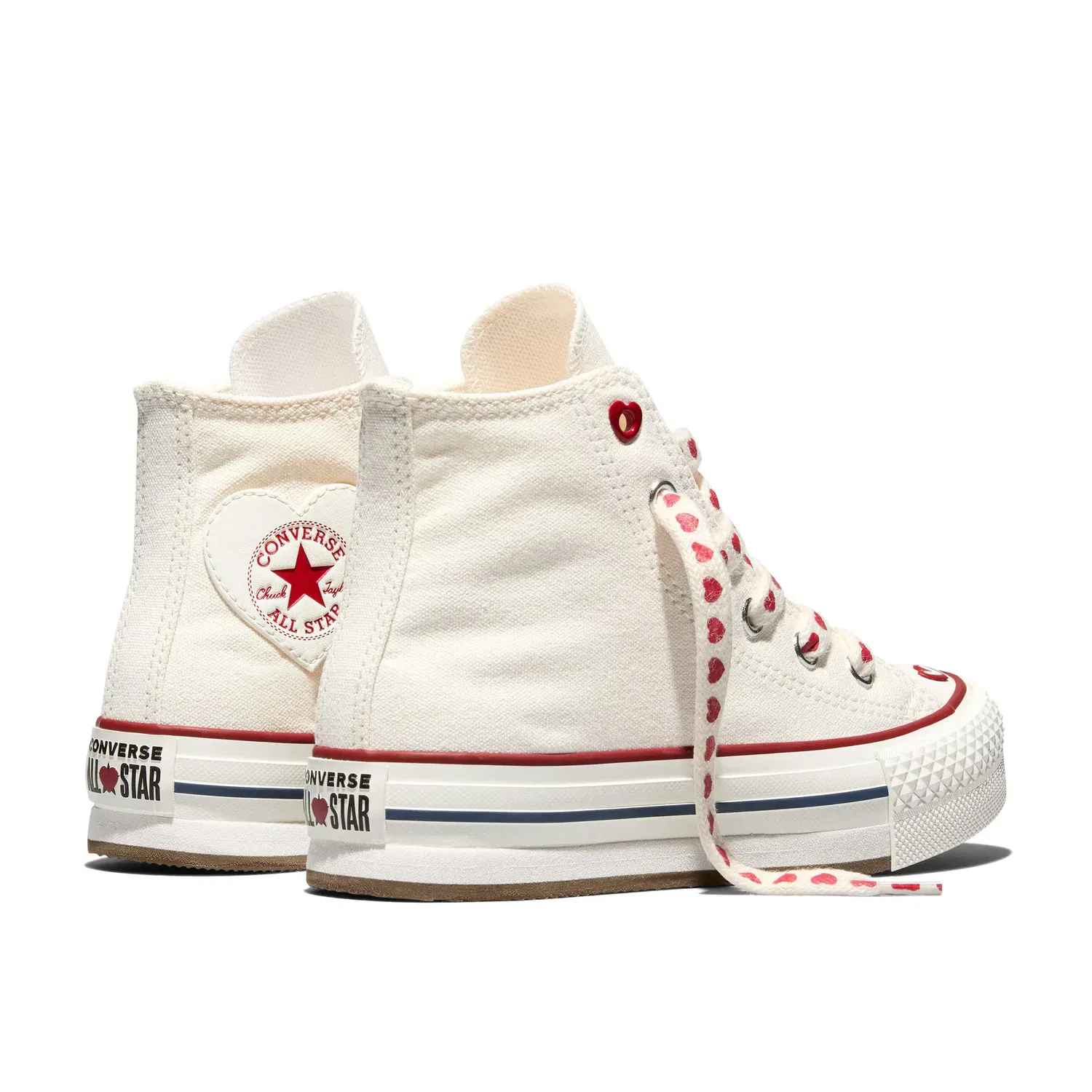 Детские кеды для мальчиков с принтом Chuck Taylor All Star EVA Lift Valentines Day Converse, Blanco — фото 4