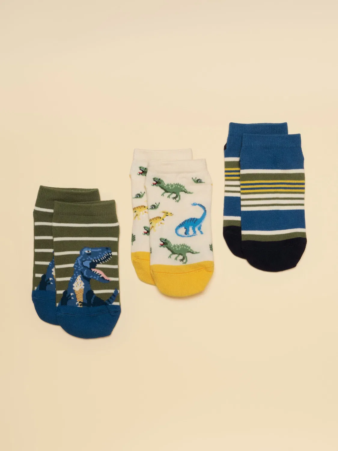 Носки детские Rilla 3 пары Joules, Green Dino
