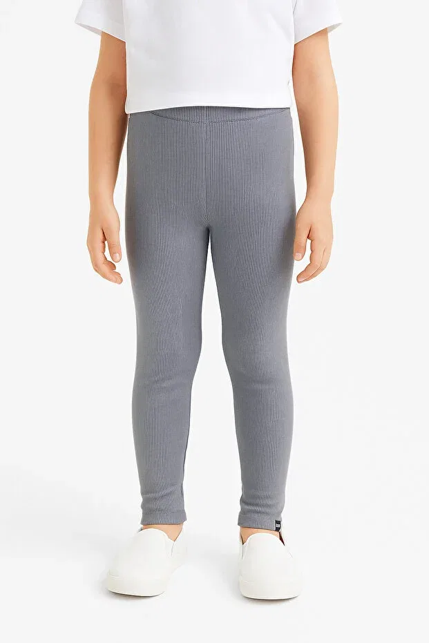 Детские леггинсы для девочек хлопковые Basics Kyex, Pastel Gray
