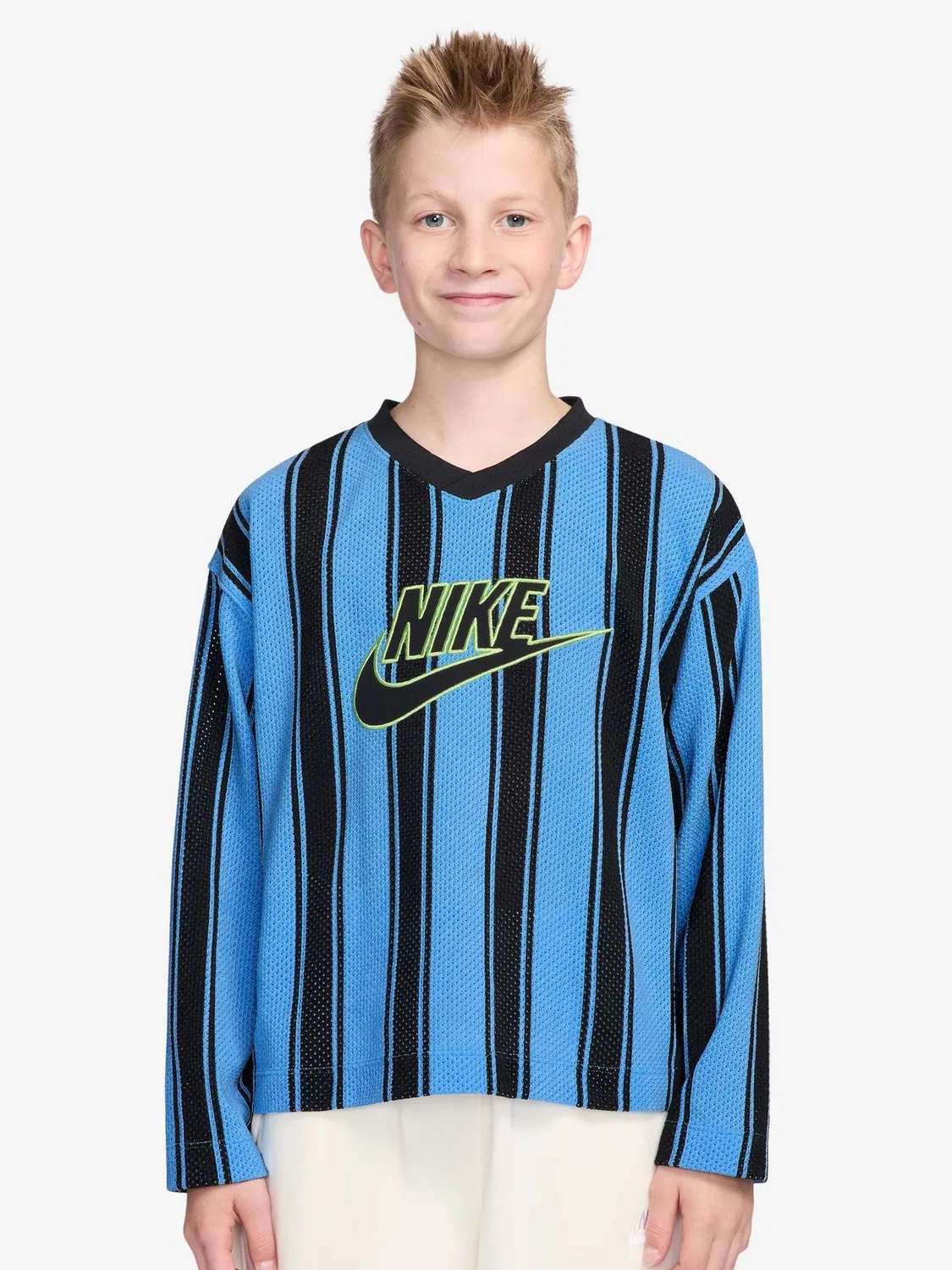 Футболка с длинным рукавом футбольного стиля Nike University Blue