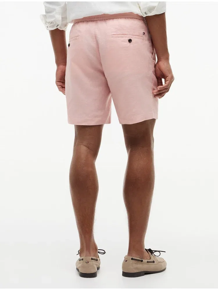 Шорты Dover Fit из смесового льна TOMMY HILFIGER, Pink — фото 2