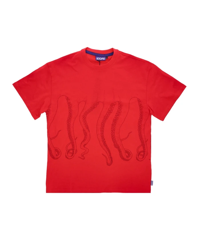 

Мужская футболка с логотипом Tentacle Octopus, красный