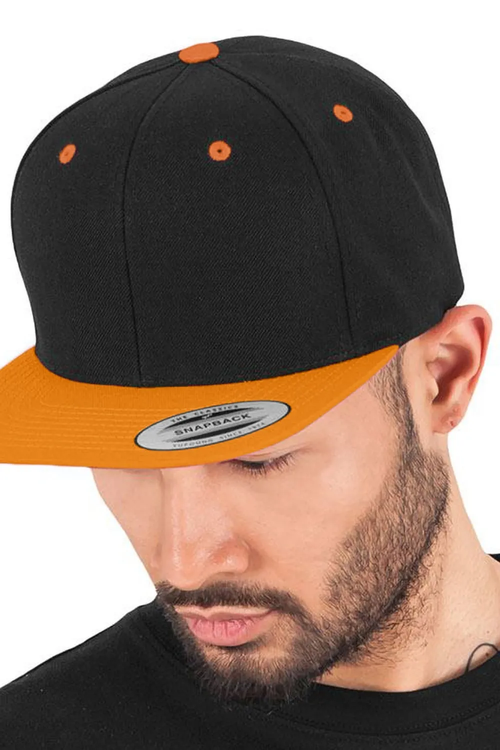 

Классическая двухцветная кепка Snapback премиум-класса Yupoong, черный