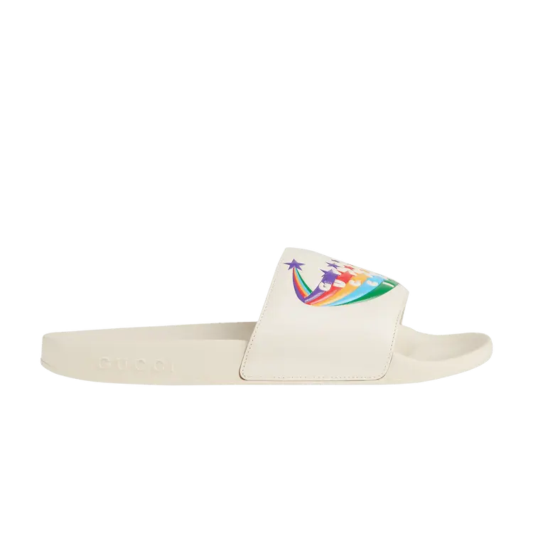 Сандалии Gucci Gucci Wmns Slide 'Rainbow Pursuit', кремовый