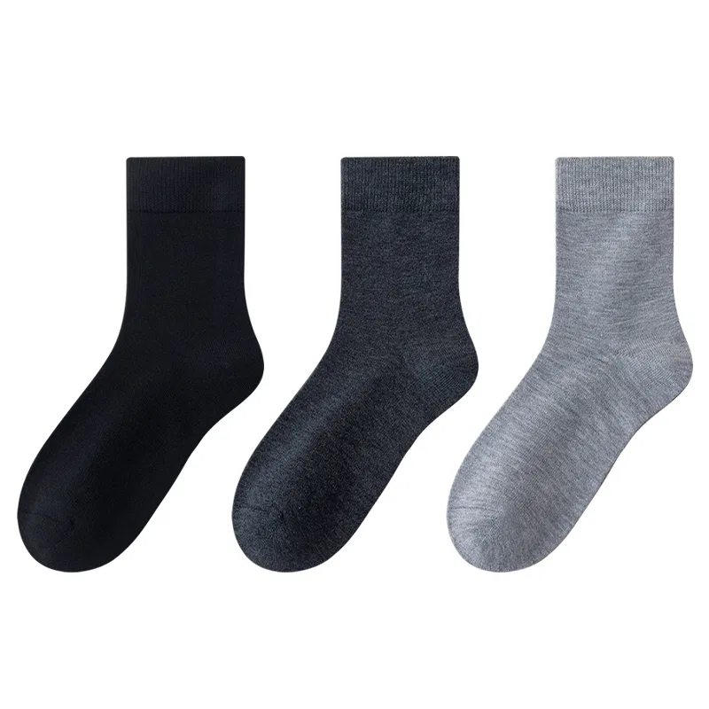 Детские носки-гольфы, комплект из 3 пар, Black + Dark Gray + Light Gray, MIIOW