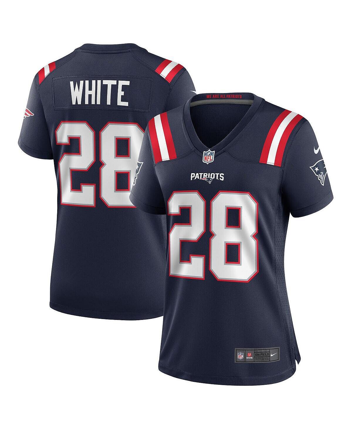 

Женская футболка james white navy new england patriots game jersey Nike, синий