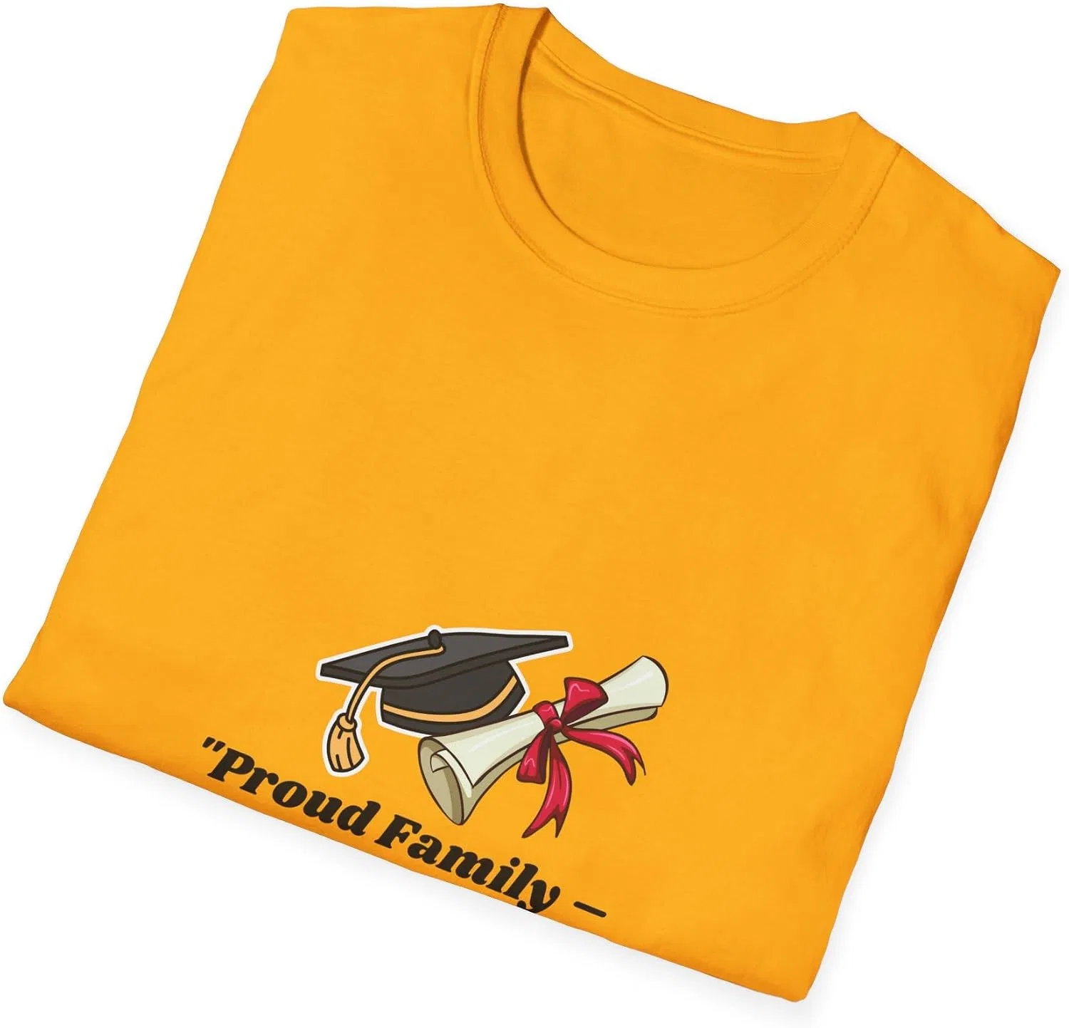 Женская футболка с принтом Family Graduation, золотистый — фото 4