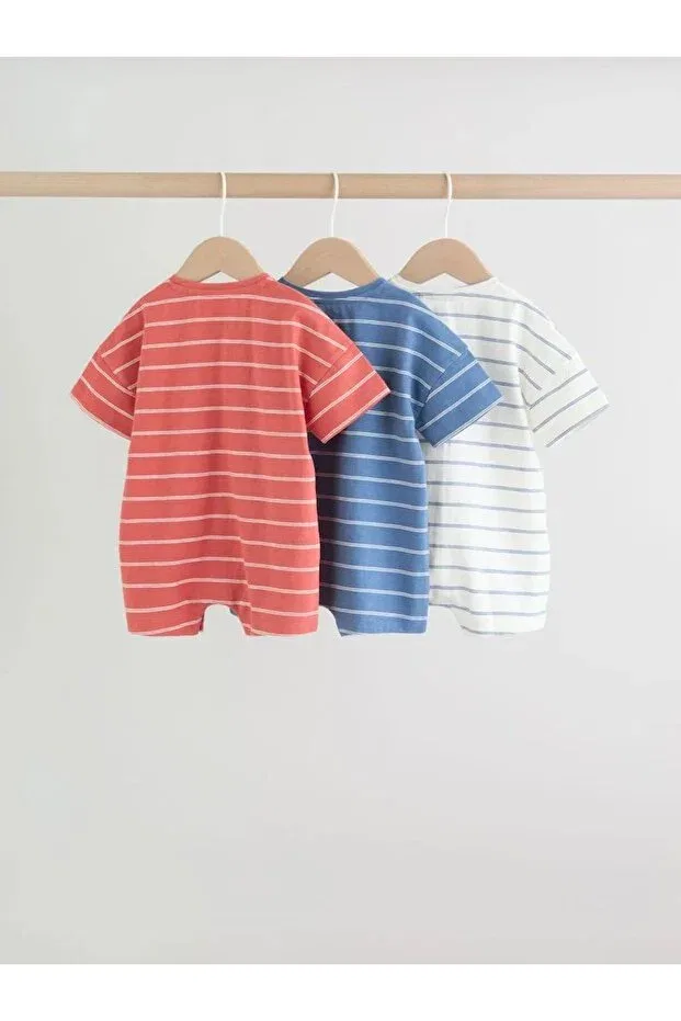 Детский комбинезон с полосками комплект из 3 предметов Next Baby, Multicolor — фото 2
