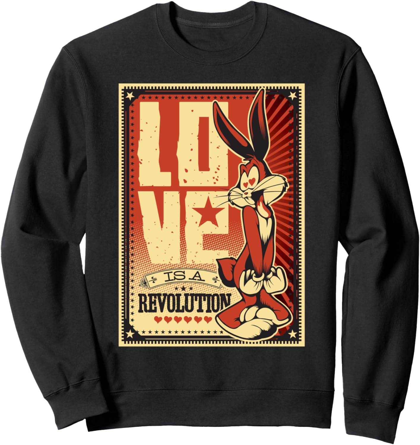 

Толстовка Looney Tunes Bunny Splash Love Revolution, черная, Черный, Толстовка Looney Tunes Bunny Splash Love Revolution, черная