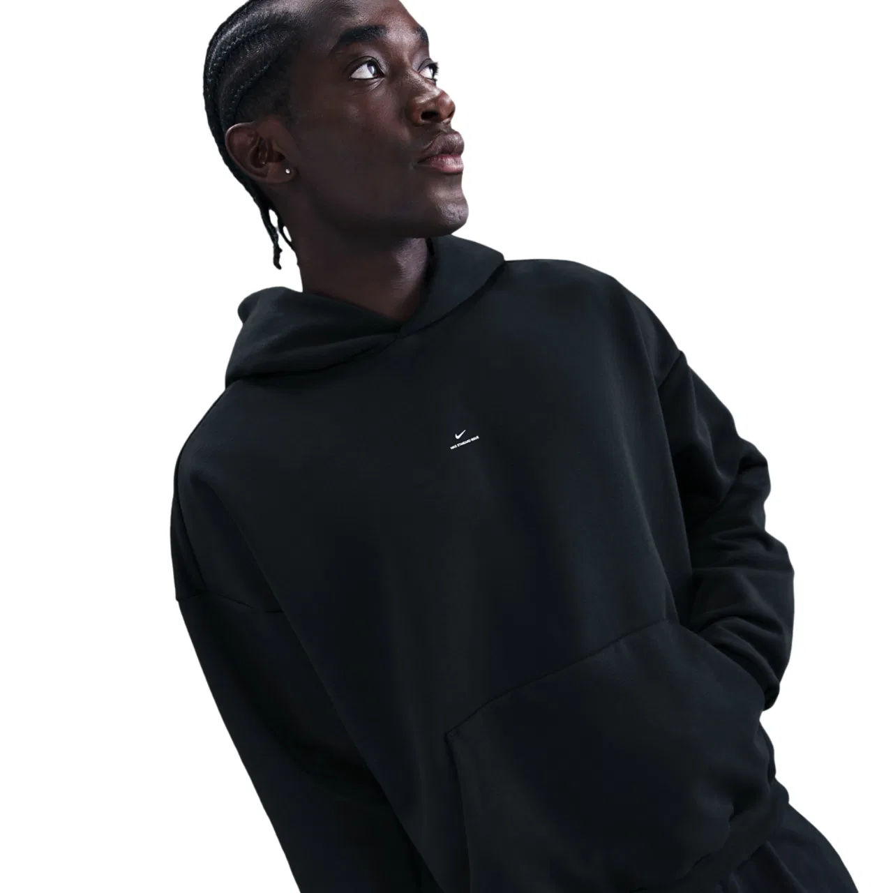 Мужское худи Standard Issue Brushed Pullover Nike, черный/белый