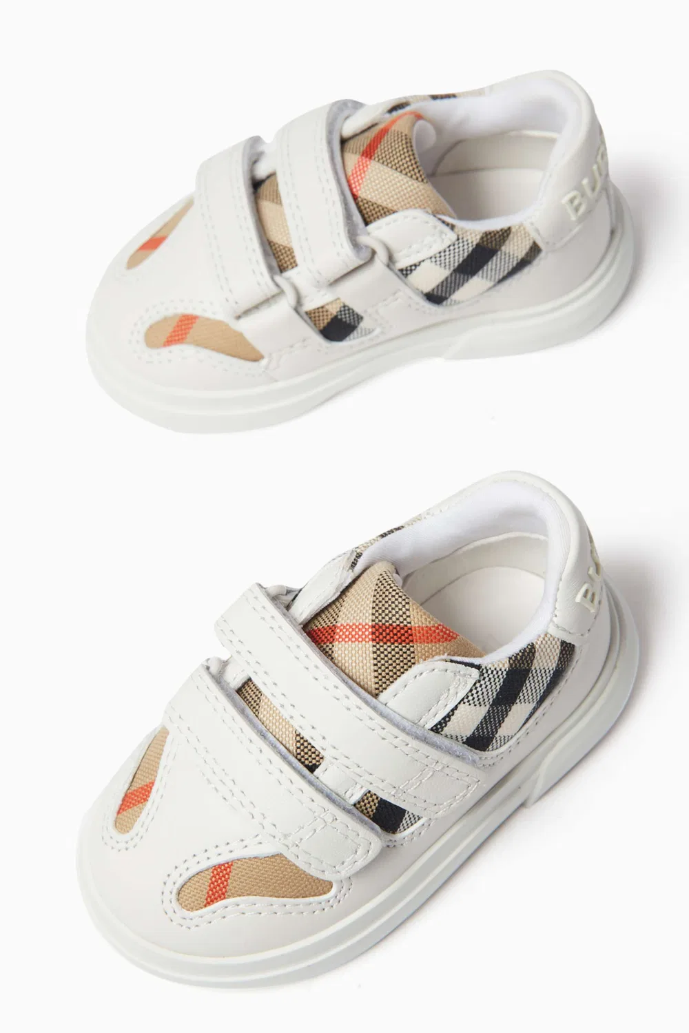 Кроссовки на липучках из кожи Noah Burberry — фото 4