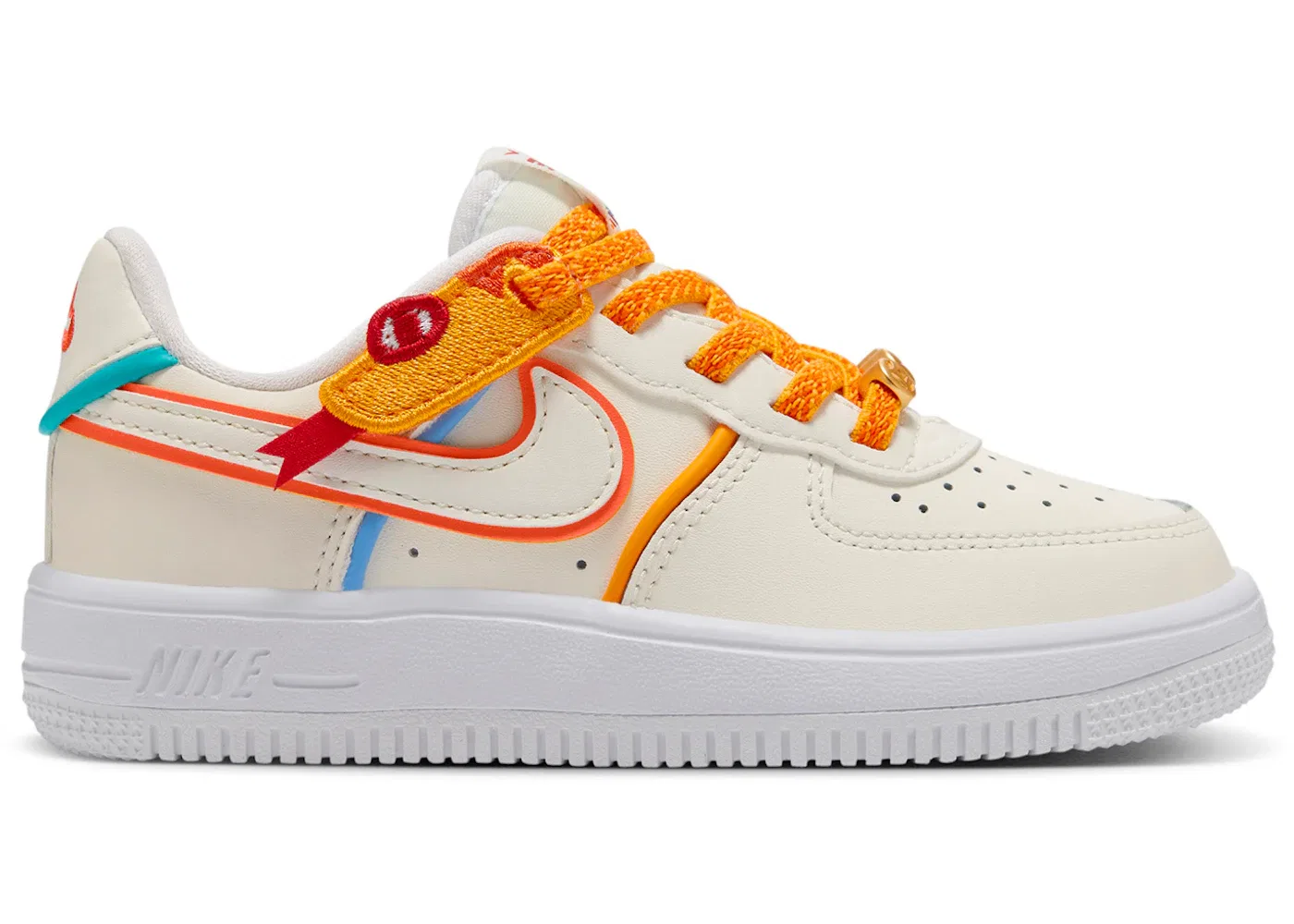 Детские кроссовки с липучками Nike Force 1 Low LV8 EasyOn Nike, Sail White Sail