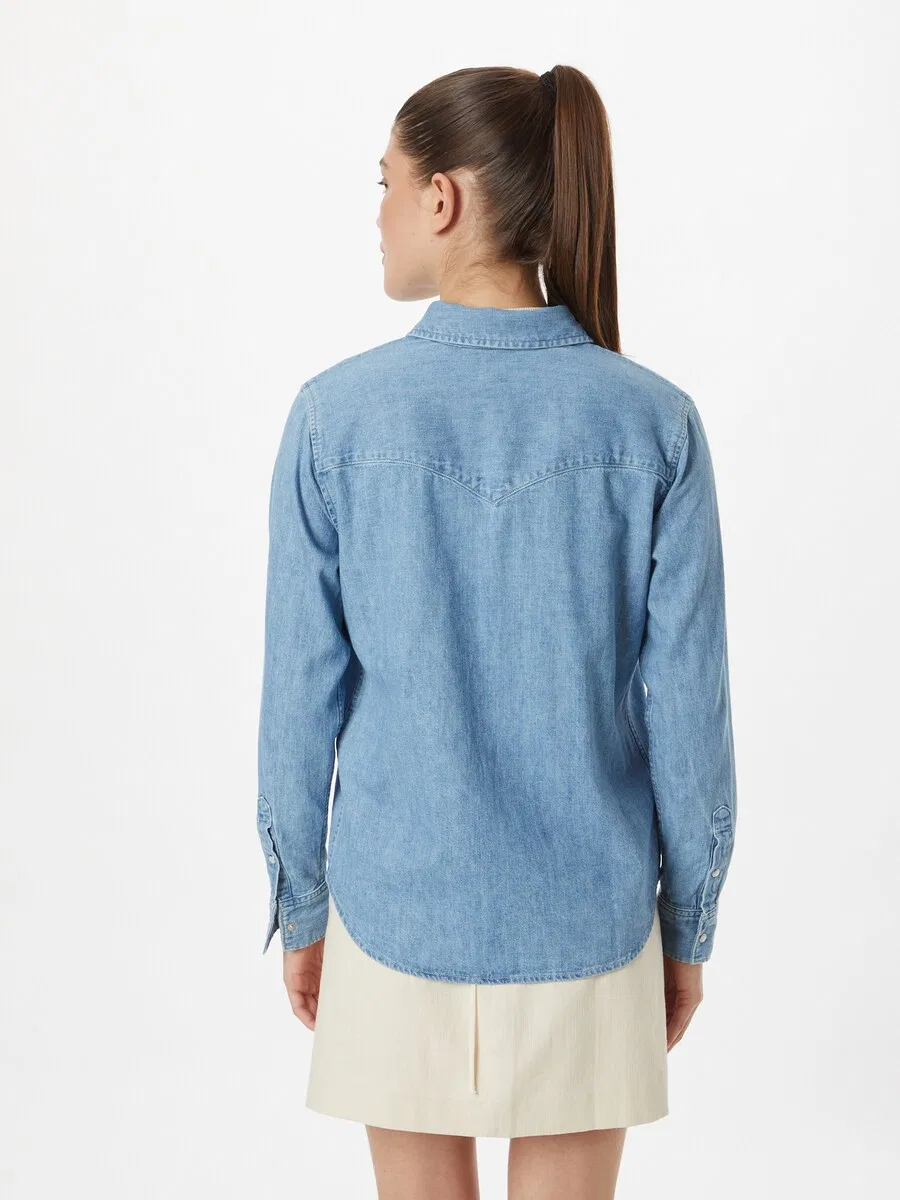 Блузка LEVI'S "Iconic Western Shirt" из синего денима — фото 4